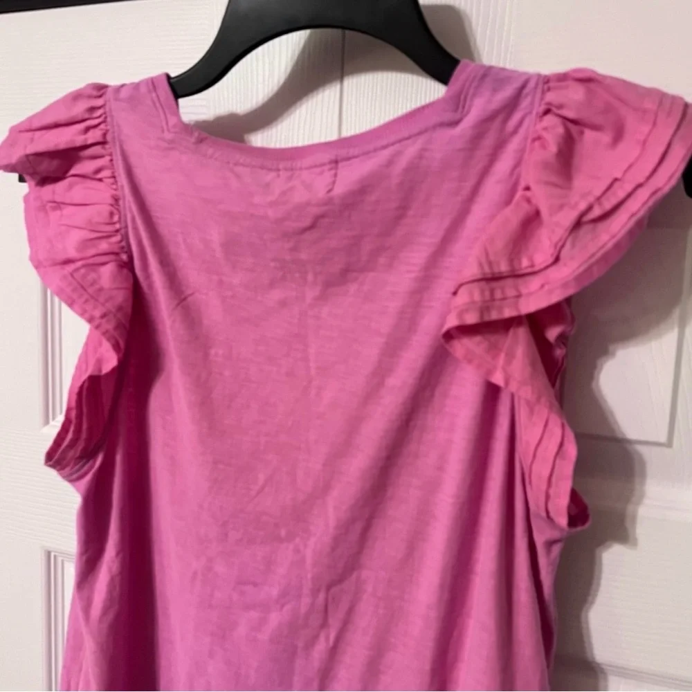 Nation LTD Cameo Notched Ruffle Top in Prom Date Pink Size Small - Picture 5 of 10